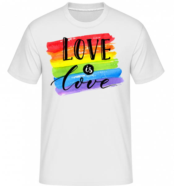 Love Is Love -  Shirtinator tričko pre pánov - Biela - Predné