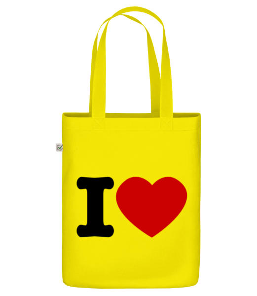 I Love Hearth - Organická taška - Žltá - Predné