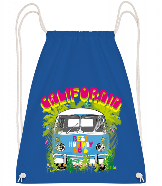 California Bus - Drawstring batoh so šnúrkami - Kráľovská modrá - Predné