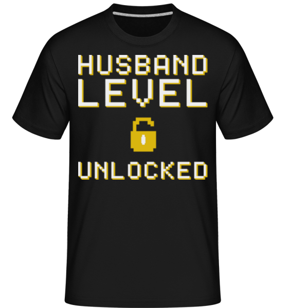 Husband Level Unlocked -  Shirtinator tričko pre pánov - Čierna - Predné
