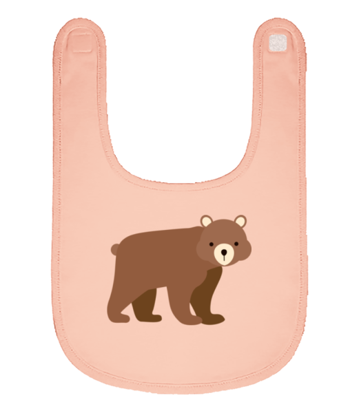 Baby Bear - Bio detský podbradnik - Ružová - Predné