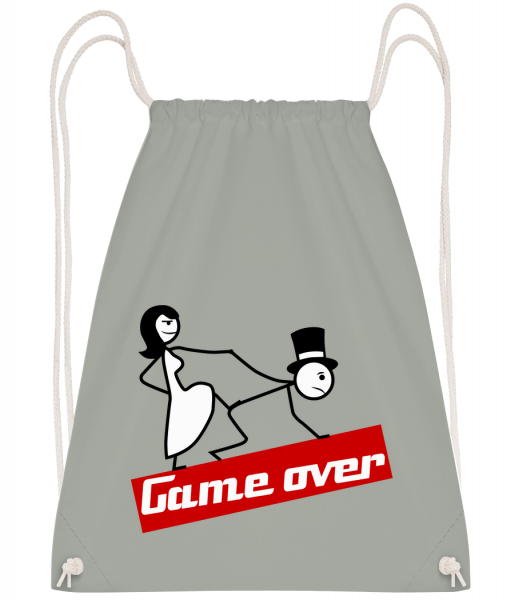 Game Over - Drawstring batoh so šnúrkami - Antracit - Predné