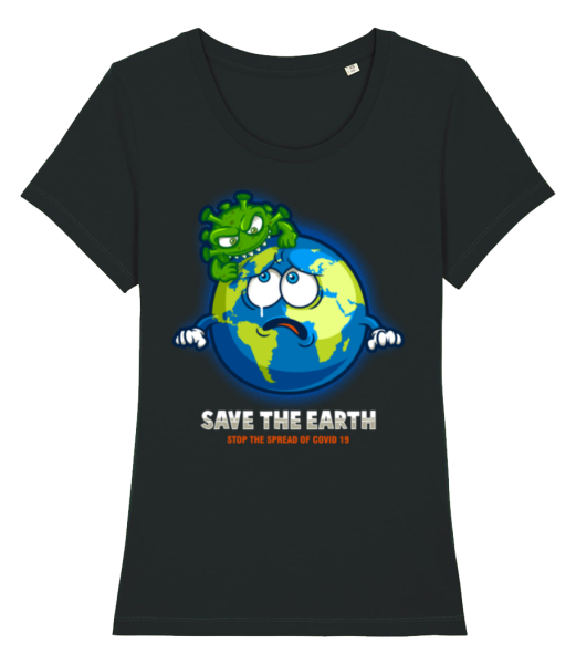 Save The World - Dámske bio tričko Stanley Stella - Čierna - Predné
