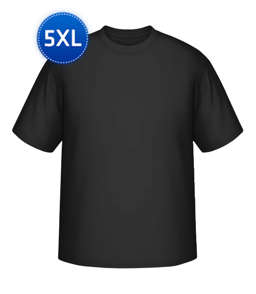 Pánske tričko veľké veľkosti - Čierna - Predné