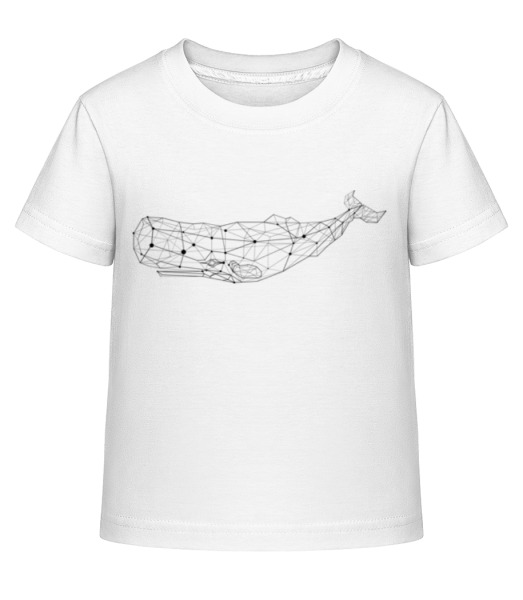 polygón Whale - Detské Shirtinator tričko - Biela - Predné