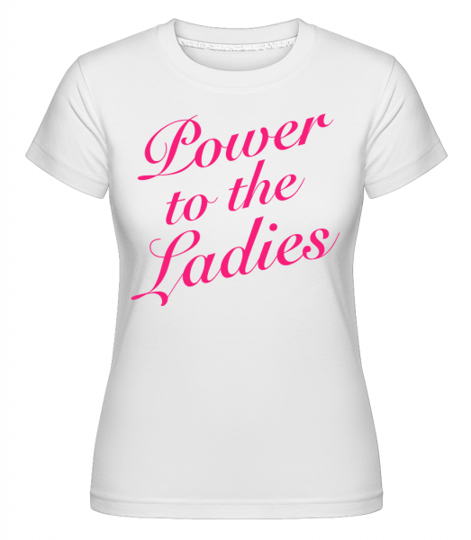 Napájanie na Ladies -  Shirtinator tričko pre dámy - Biela - Predné