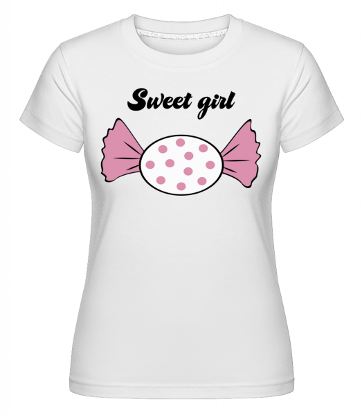 Sweet Girl - Bonbon -  Shirtinator tričko pre dámy - Biela - Predné
