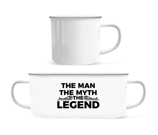 The Man The Myth The Legend - Smaltovaný hrnček - Biela - Predné