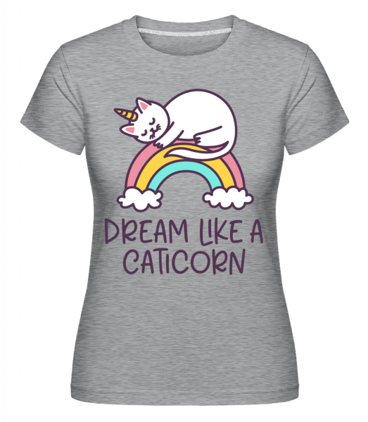 Dream Podobne ako Caticorn -  Shirtinator tričko pre dámy - Melírovo šedá - Predné