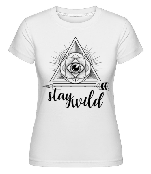 Boho Stay Wild -  Shirtinator tričko pre dámy - Biela - Predné