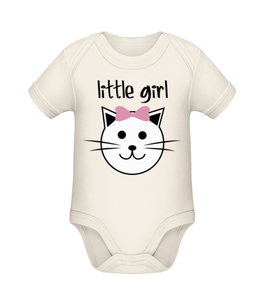 Little Girl - Cat - Bio body pre deti - Krémová - Predné