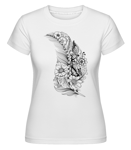 Tatouage De plumes De Printemps -  Shirtinator tričko pre dámy - Biela - Predné