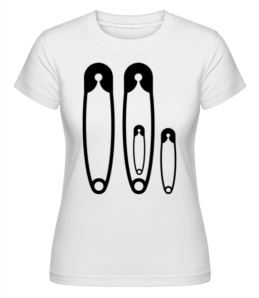 Family Safety Pins -  Shirtinator tričko pre dámy - Biela - Predné