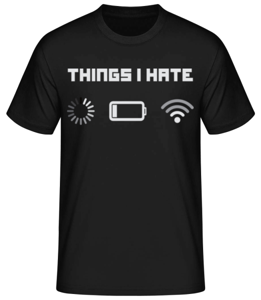 Things I Hate - Pánske basic tričko - Čierna - Predné