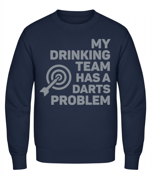 Drinking Darts - Klasická mikina sg - Namornícka modrá - Predné