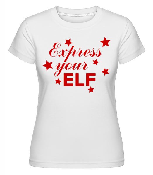Vyjadriť svoj Elf -  Shirtinator tričko pre dámy - Biela - Predné