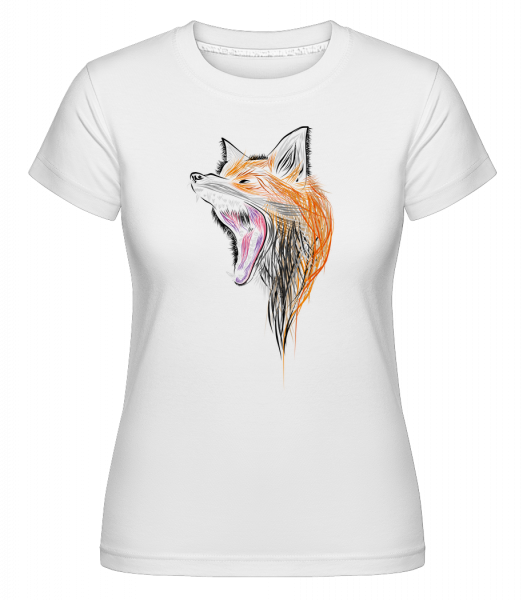 Howling Fox -  Shirtinator tričko pre dámy - Biela - Predné