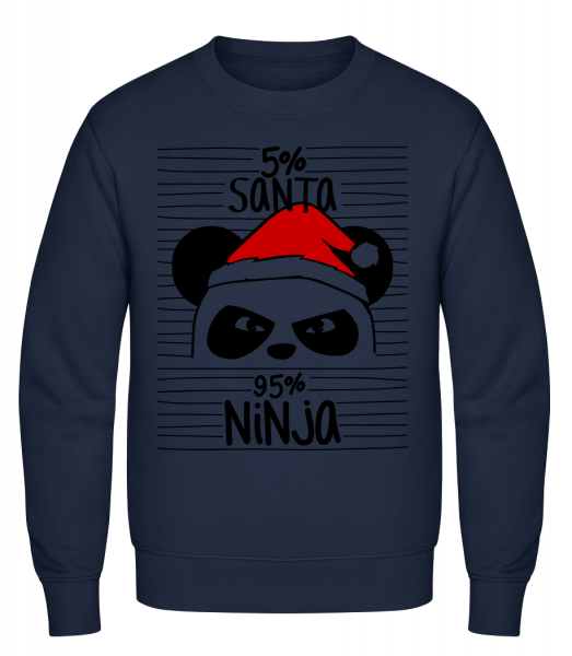 Santa Ninja Panda - Pánska mikina - Namornícka modrá - Predné