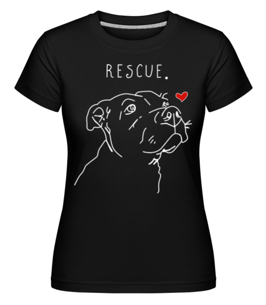 Rescue Dog -  Shirtinator tričko pre dámy - Čierna - Predné