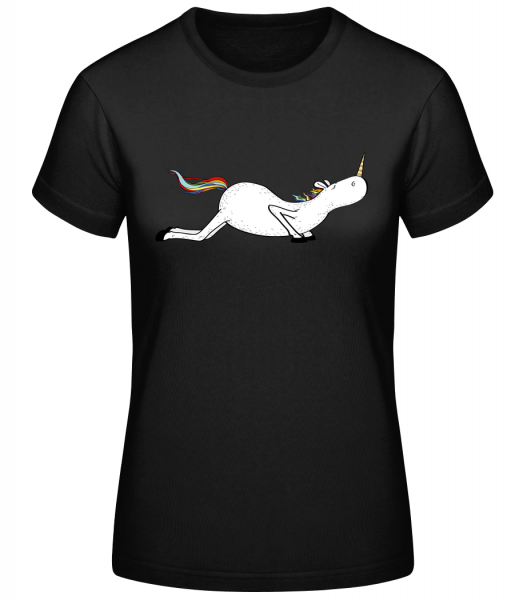 Jóga unicorn pushups - Basic T-Shirt - Černá - Predné