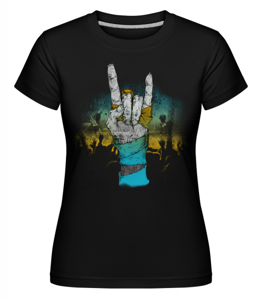 festival Hand -  Shirtinator tričko pre dámy - Čierna - Predné