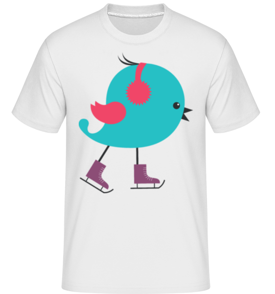 Ice Skate Bird -  Shirtinator tričko pre pánov - Biela - Predné