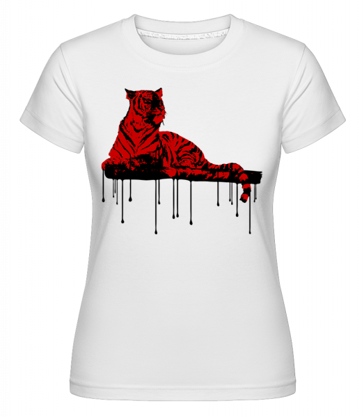 Red Tiger -  Shirtinator tričko pre dámy - Biela - Predné