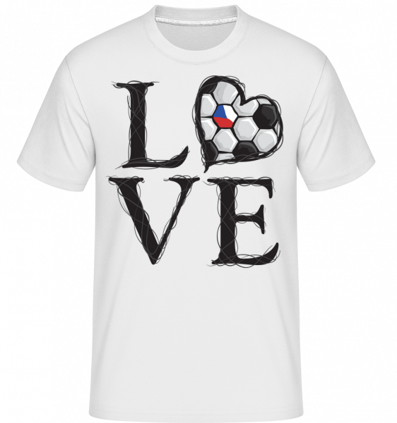 Football Love Czech Republic -  Shirtinator tričko pre pánov - Biela - Predné