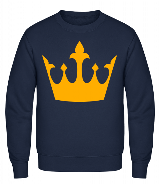 Queen's Crown Yellow - Klasická mikina sg - Namornícka modrá - Predné