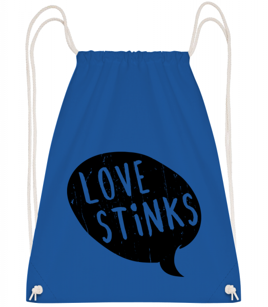 Love Stinks Bubble - Drawstring batoh so šnúrkami - Kráľovská modrá - Predné