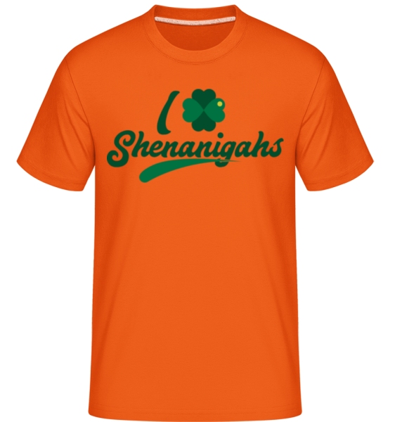 I Love Sheanigans -  Shirtinator tričko pre pánov - Oranžová - Predné