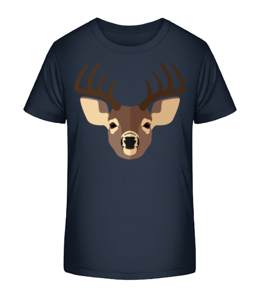 Deer Comic Shadow - Detské bio tričko Stanley Stella - Namornícka modrá - Predné