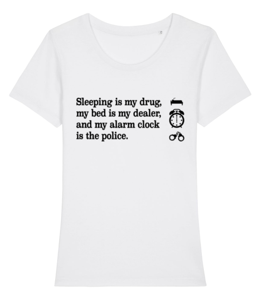 Sleeping Is My Drug - Dámske bio tričko Stanley Stella - Biela - Predné