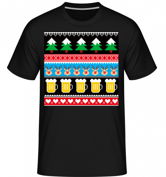 Ugly Christmas Symbols -  Shirtinator tričko pre pánov - Čierna - Predné
