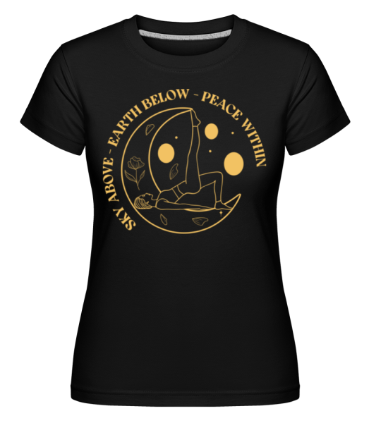 Sky Above Earth Below Yoga -  Shirtinator tričko pre dámy - Čierna - Predné