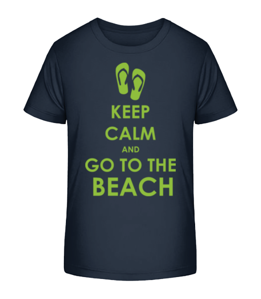 Choď na pláž - Detské bio tričko Stanley Stella - Namornícka modrá - Predné