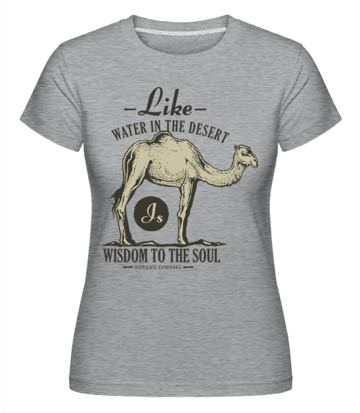 Camel -  Shirtinator tričko pre dámy - Melírovo šedá - Predné