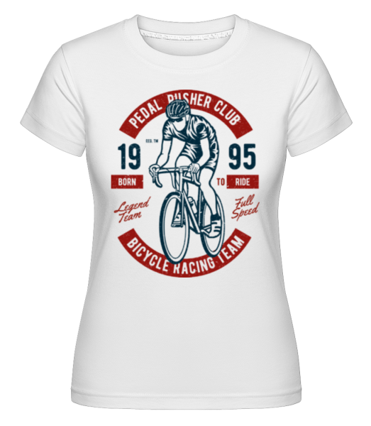 Bicycle Racing Team -  Shirtinator tričko pre dámy - Biela - Predné