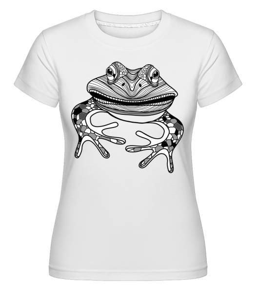Frog nákres -  Shirtinator tričko pre dámy - Biela - Predné