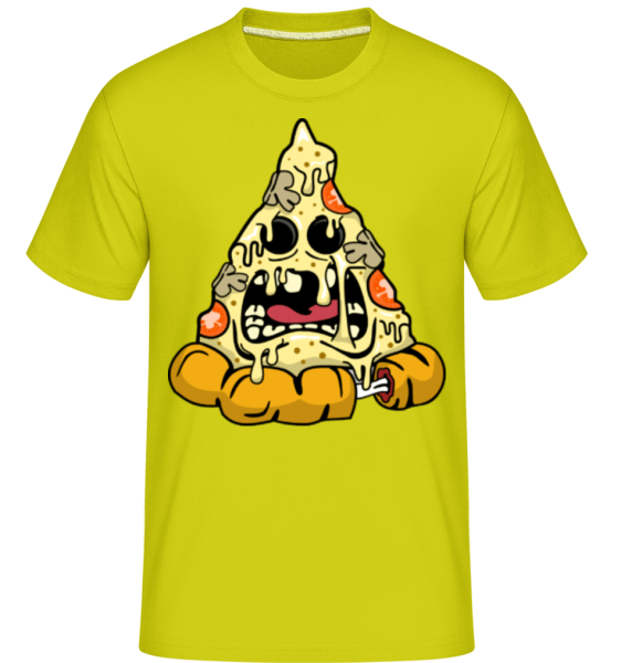 Pizza Monster Pyramid -  Shirtinator tričko pre pánov - Limetková - Predné