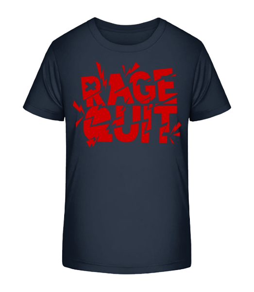 Rage Quit Gamer - Detské bio tričko Stanley Stella - Namornícka modrá - Predné
