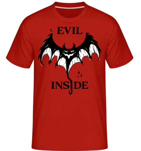 Evil Inside -  Shirtinator tričko pre pánov - Červená - Predné