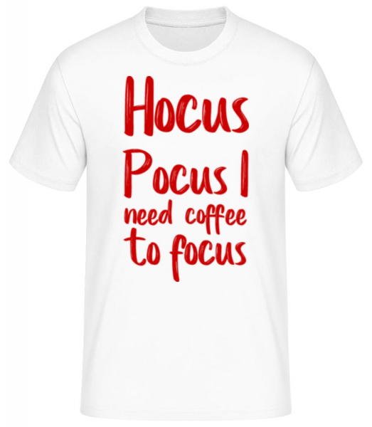 Hocus Pocus I Need Coffee Do focu - Pánske basic tričko - Biela - Predné