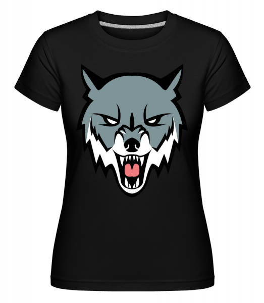 nahnevaný Vlk -  Shirtinator tričko pre dámy - Čierna1 - Predné