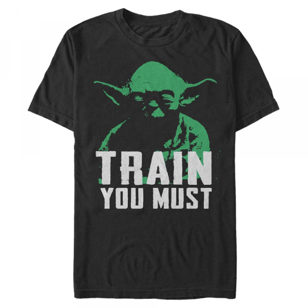 Star Wars - Yoda Lift You Must - Deň otcov - Pánske Tričko - Čierna - Predné