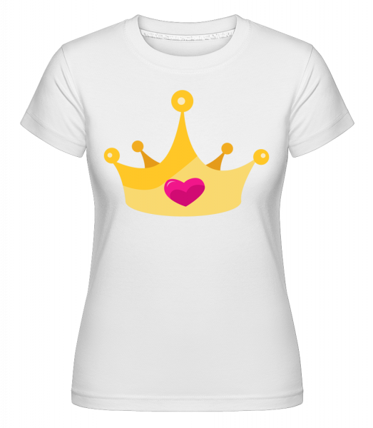 Princess Crown Yellow -  Shirtinator tričko pre dámy - Biela - Predné