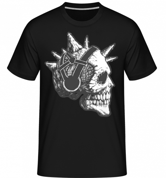 punk Skull -  Shirtinator tričko pre pánov - Čierna1 - Predné