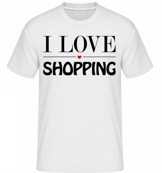 Milujem nakupovanie -  Shirtinator tričko pre pánov - Biela - Predné