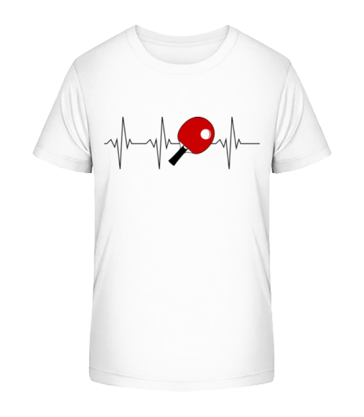 Stolný tenis Heartbeat - Detské bio tričko Stanley Stella - Biela - Predné