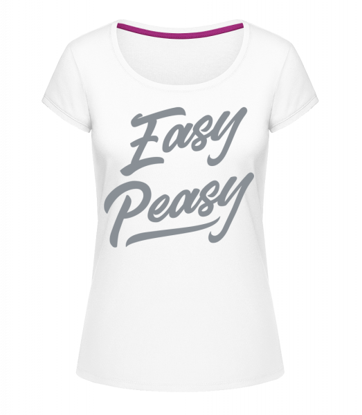 Easy Peasy - Megan dámske tričko s okrúhlym výstrihom - Biela - Predné